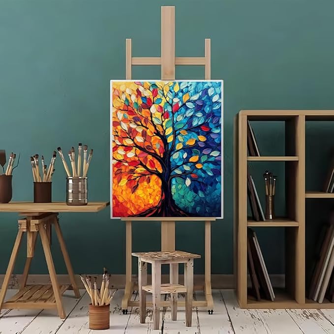 Natuyalo Paint by Numbers Kit for Adults Beginner, Tree of Life Adult Paint by Number Kits on Canvas, Cycle of Life DIY Acrylic Paint by Number for Adults for Home Decor Gift 16x20 Inch