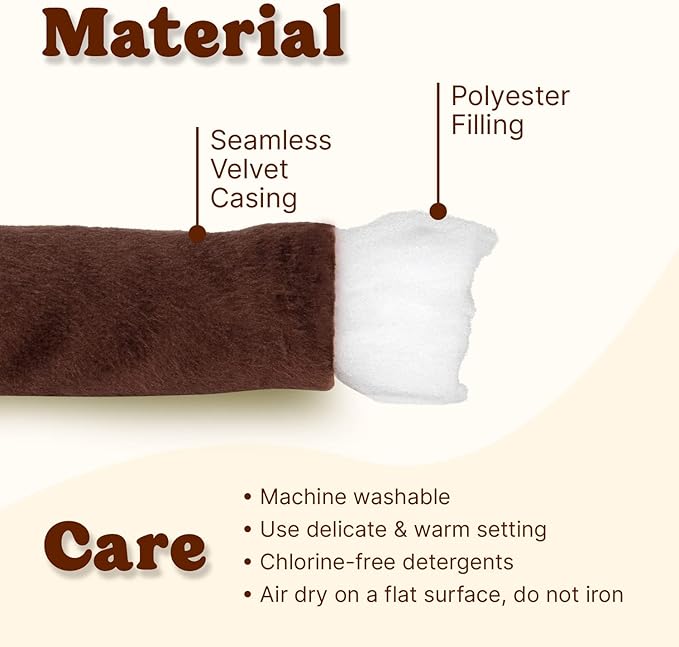 Ultra Soft 2.2 LBS (1kg) Chunky Yarn for Hand Knitting, Lush Velvet Fabric Tube Yarn to Make Handbags, Pillows, Blankets, Crafts (Coffee Brown)