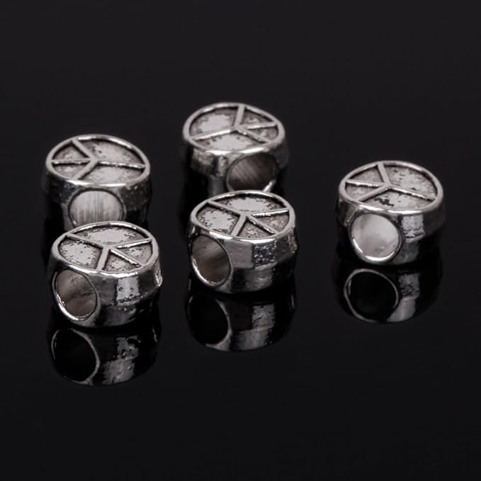 RUBYCA 30pcs Tibetan Silver Tone Spacer Beads Fit European Charms Bracelet Pacific Design