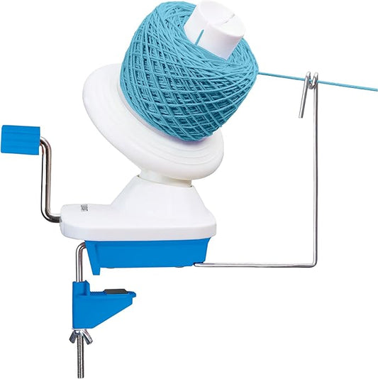 Olikraft Manual Yarn Winder | Yarn Ball Winder, Roller, Baller Crochet Spinner for Crocheting | Clamp for 1 3/4" Surfaces | Create Cakes up to 4oz