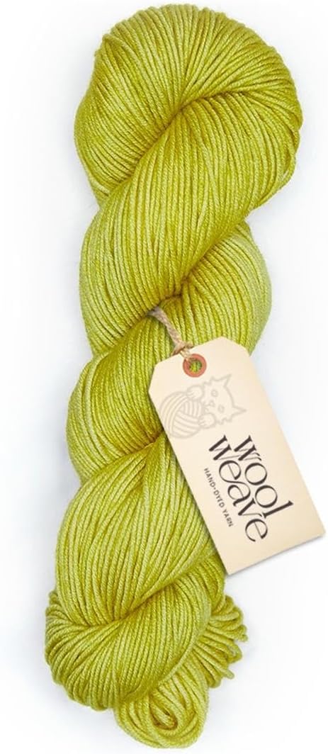 Superwash Merino Wool Yarn for Knitting & Crocheting - Hand Dyed, 100gr, 240 Yards, DK Weight - Luxurious, Soft & Durable Pistachio Yellow Yarn