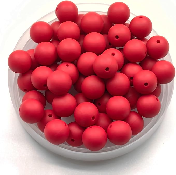 100Pcs 9mm Round Rubber Silicone Bead Bulk Loose Beads Gorgeous Making Kit for Keychain Tassels Necklace Bracelet Jewelry DIY Crafts Making