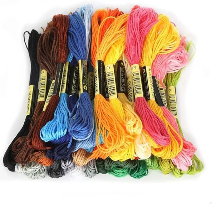 8Pcs 7.5m Cotton Stitch Embroidery Thread Floss DIY Friendship Bracelets Floss Craft Sewing Skeins Grey Fashion Embroidery Floss for Arts, Crafts and Sewing