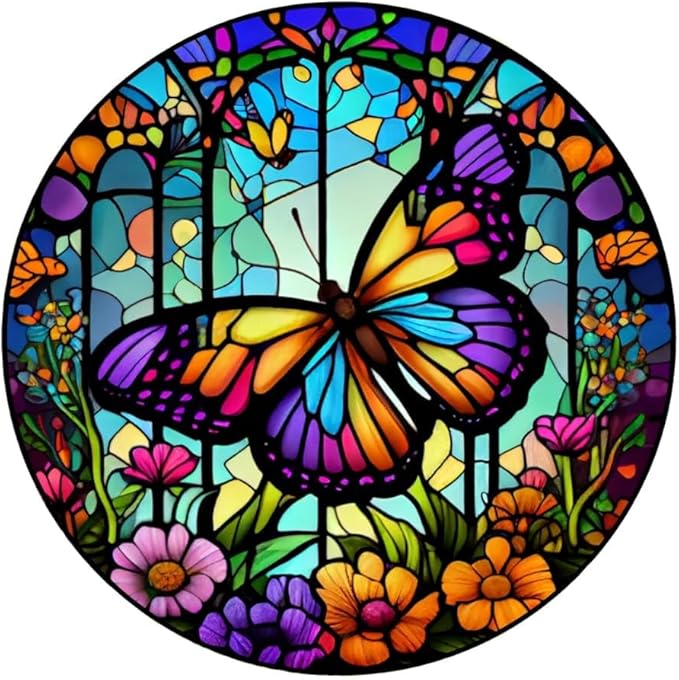 Butterfly Stamped Cross Stitch Kits - Counted Cross Stitch Kits for Beginners Adults,11 CT Patterns Dimensions Embroidery Kits Arts Craft Kits,for Gift and Home Decor 13.8 x 13.8inch