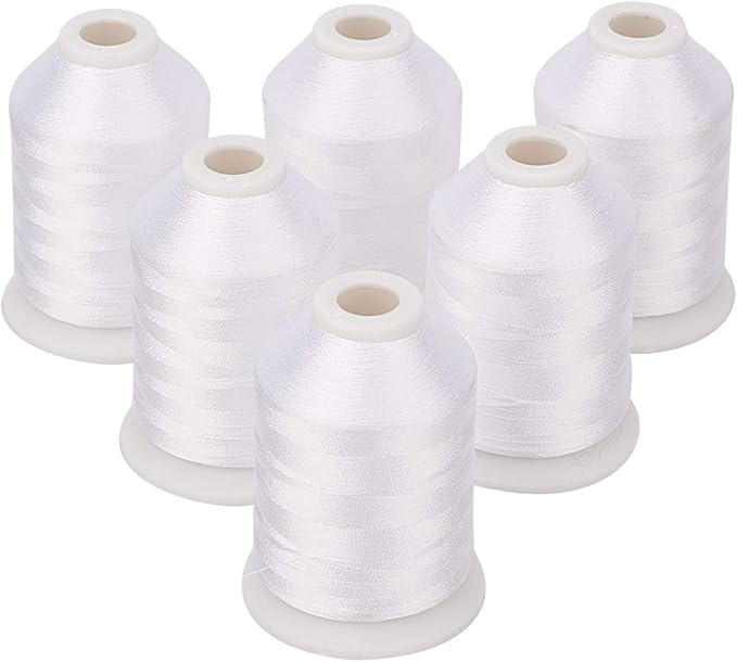 60WT White Sewing Bobbin Fill Thread Machine Embroidery Bobbin Thread - 1500 Meters Spool ea