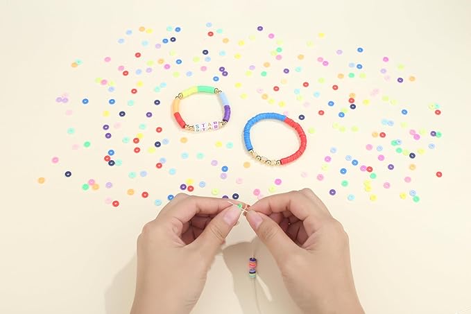 Clay Beads Bracelet Making Kit Clay Beads for Friendship Bracelets Kit 6mm Beads for DIY Crafts