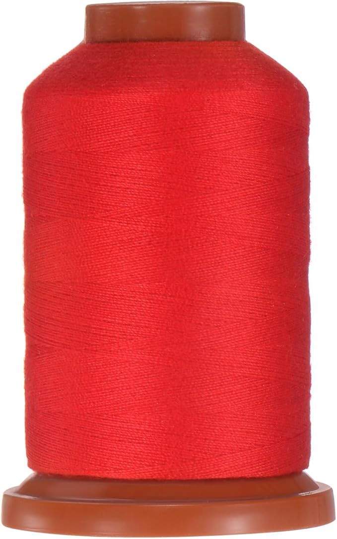 uxcell 40D/2 Sewing Thread 1100 Yards Polyester Household Sewing String Hand Stitching Polyester Cord for Clothing Stitching Shoe Bag Repairing DIY Craft Burgundy Red