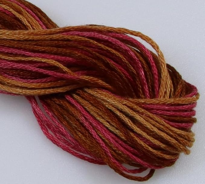 KCS Big skeins of 25 Meters Size 25 Color Variegated Cross Stitch Stranded Threads,6 skeins,4130