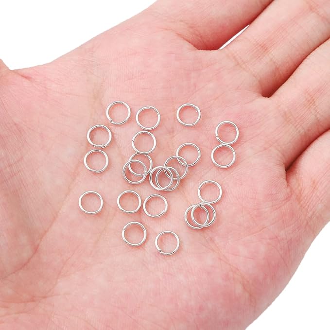 Platinum Plated Jump Rings Non Tarnish 6mm 400pcs for Jewelry Making Findings