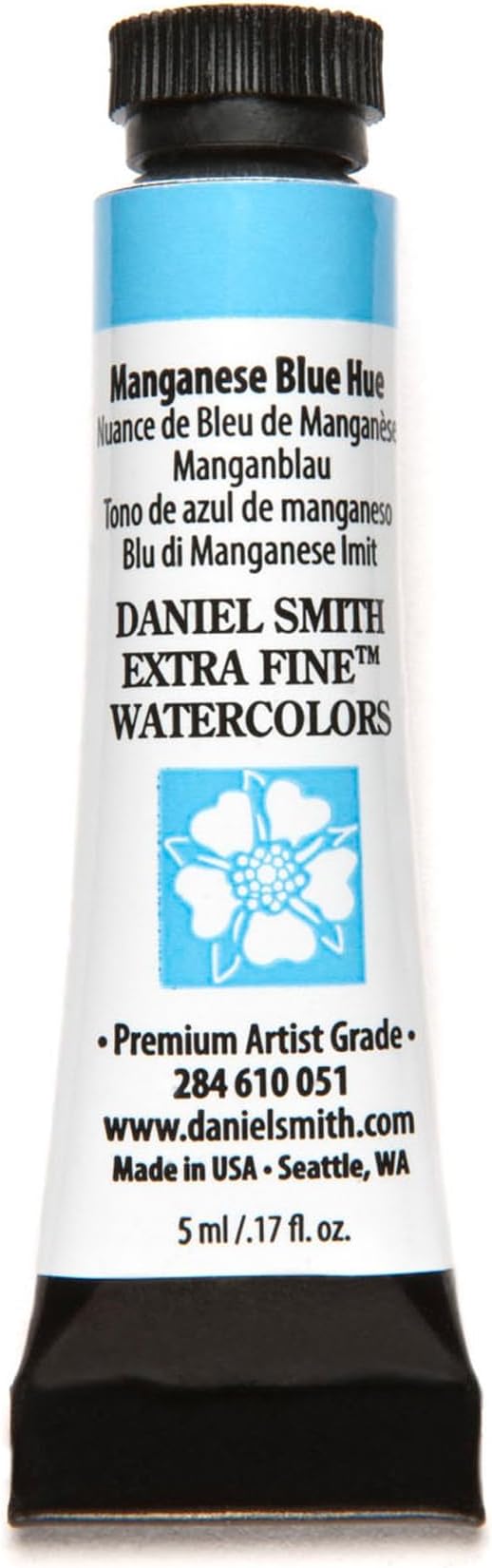 Daniel Smith Extra Fine Watercolor Paint, 5ml Tube, Manganese Blue Hue, 284610051 0.17 Fl Oz (Pack of 1)