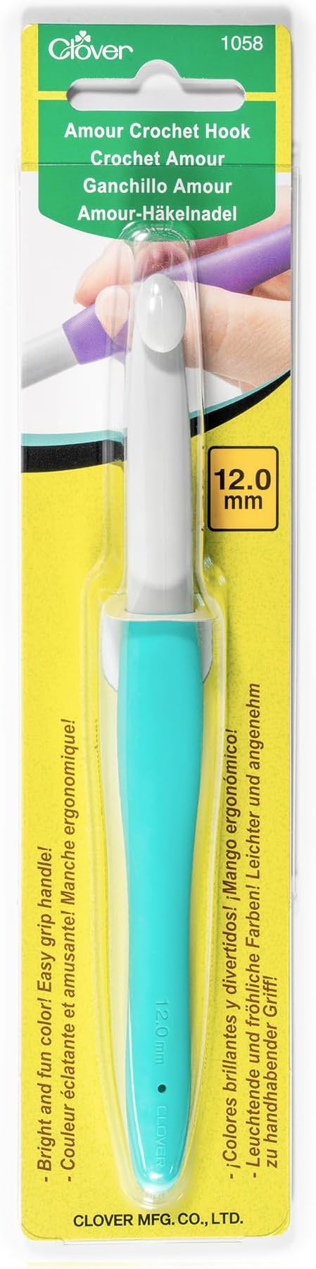 Clover Needlecraft 6550 Amour Crochet Hook, 12 mm