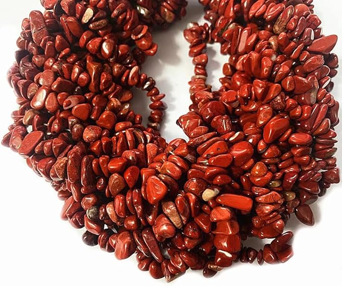 5-8mm Natural Red Jasper Gemstone Chips Beads Healing Crystals Waist Bracelets Necklace Kit Irregular Stone DIY Crafts Design Jewelry Making