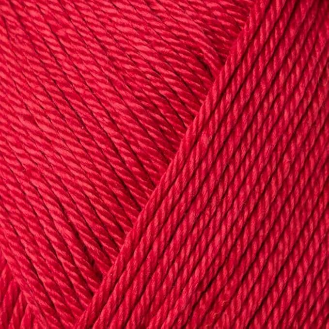 5 Skein/Pack Schachenmayr (SMC) Catania Originals Yarn, Each Ball 1.76 Oz (50gr) / 136 Yards (125 m), 100% Mercerized Cotton for Knitting and Crochet Yarn, Sport Weight, 424 - Cherry