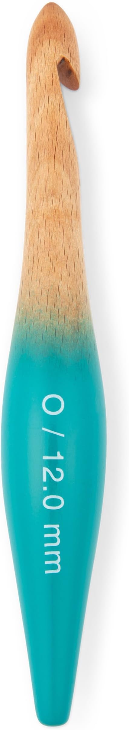 mindfulknits Premium Ergonomic Beech Wood Crochet Hook – Size US O, 12mm – 15cm Length – Wooden Crochet Hook - Knitting & Crochet Supplies for Crafting Relaxation & Stress Relief (12mm)