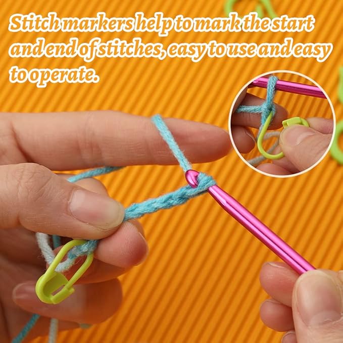 Zlulary 86 PCS Crochet Hook Set, Crochet Needles Set with Knitting Needles, Stitch Markers, Crochet Hook Case, and Crochet Accessories for Crocheting Craft Mother's Day