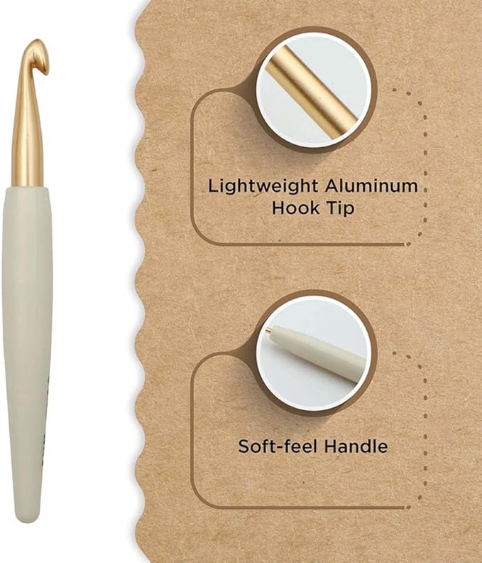 Knitter’s Pride Pearl Aluminum Crochet Hook – US Size N (10mm)