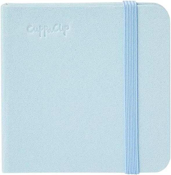 CuppaClip Watercolor Journal 300GSM Fine Grain Art Supplies for Adults Kids Watercolor Pad Wet Media Painting Wood Pulp Paper (Blue, 3.3x3.3in)