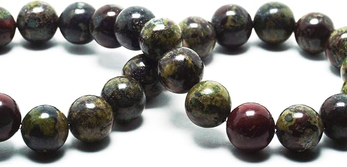 Natural Stone Beads for Jewelry Making - 6mm Gemstone Round Beads for Bracelets(58-62pcs, Dragon Blood)