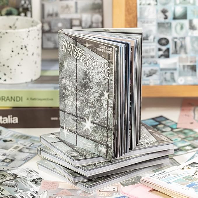 Alideco 30pcs Scrapbook Stickers Vintage Ancient Dreamcore Style Elements Sticker Book for Adults Sticker journaling Stickers for Scrapbooking (huiyoufuguang)