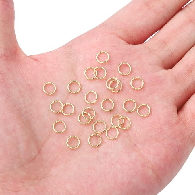 14K Gold Plated Jump Rings Non Tarnish 6mm 400pcs for Jewelry Making Findings