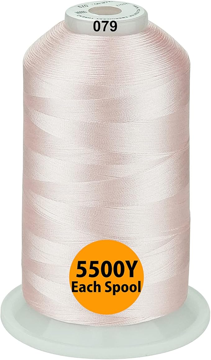Simthread - 33 Selections - Various Assorted Color Packs of Polyester Embroidery Machine Thread Huge Spool 5500Y for All Purpose Sewing Embroidery Machines - 3 Differ Pink