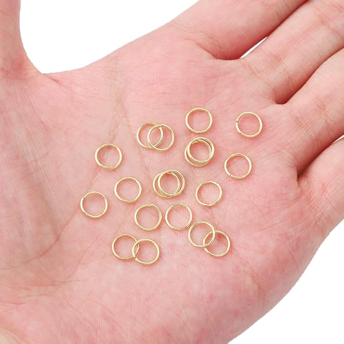 14K Gold Plated Jump Rings Non Tarnish 7mm 300pcs for Jewelry Making Findings