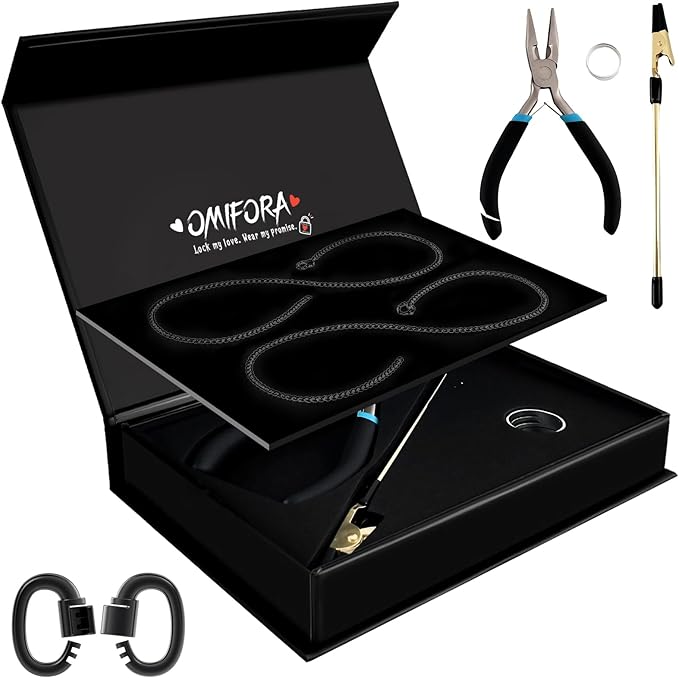 omifora Permanent Bracelet Kit with Ring-Shaped Clasp,DIY Romantic Infinity Jewelry for Couples,Friends & Family,Gift for Anniversaries,Mother’s Day & Birthdays(Black&Black)