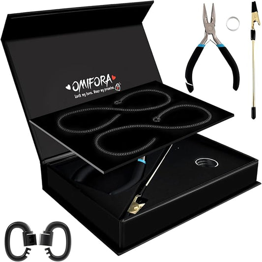 omifora Permanent Bracelet Kit with Ring-Shaped Clasp,DIY Romantic Infinity Jewelry for Couples,Friends & Family,Gift for Anniversaries,Mother’s Day & Birthdays(Black&Black)