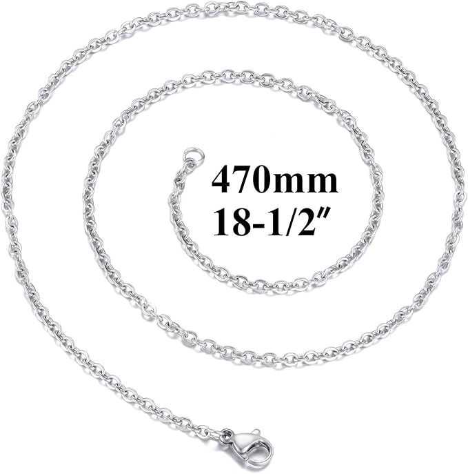 30 pack 18 inch necklace chain stainless steel link cable chain necklace with lobster clasps for diy jewelry making