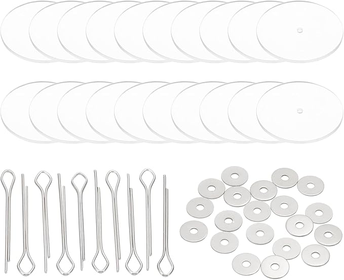 PATIKIL 40mm Doll Joints, 10 Set Removable Cotter Pin Joints Connector and Acrylic Tray for Bear Limbs Making Head Joints DIY Crafts Accessories