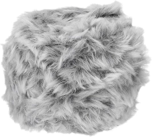 PATIKIL 70yds Faux Fur Yarn, Fuzzy Yarn Crochet Fluffy Yarn Soft Chunky Polyester Plush Fur Eyelash for Crocheting Knit Blanket Rug Sweater Scarf Hat Bear Craft, Black White