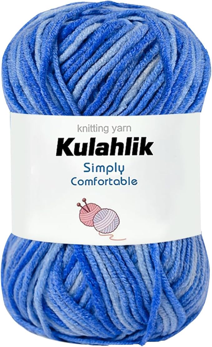 50g(1x50g) Acrylic Yarn for Crocheting and Knitting, Colorful Gradient Yarn Thread, 1 Rolls Skeins, Multicolor Hilo Acrílico, Perfect for DIY Crafts Project