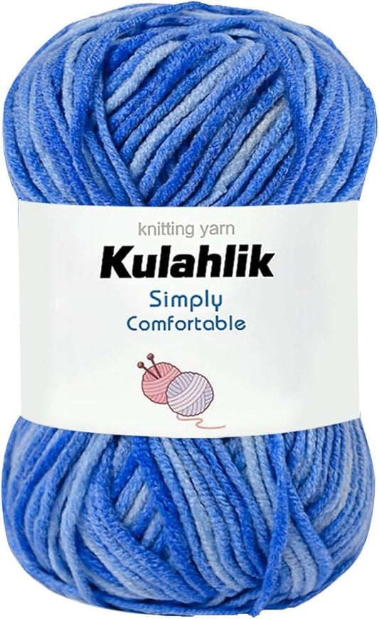 50g(1x50g) Acrylic Yarn for Crocheting and Knitting, Colorful Gradient Yarn Thread, 1 Rolls Skeins, Multicolor Hilo Acrílico, Perfect for DIY Crafts Project