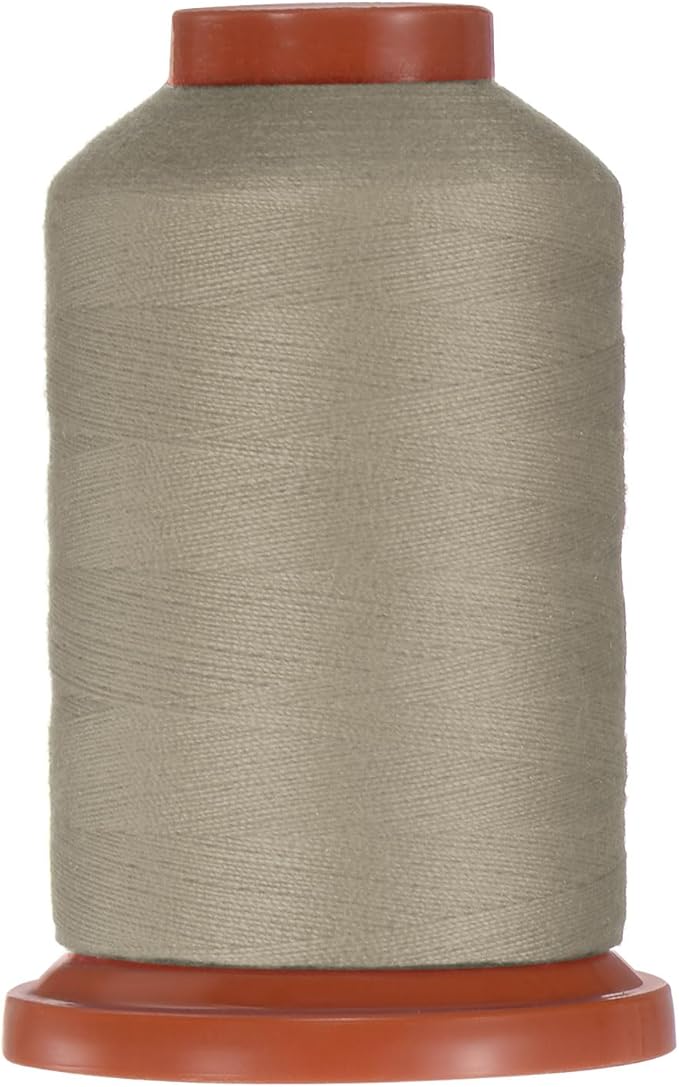 uxcell 40D/2 Sewing Thread 1100 Yards Polyester Household Sewing String Hand Stitching Polyester Cord for Clothing Stitching Shoe Bag Repairing DIY Craft Light Brown