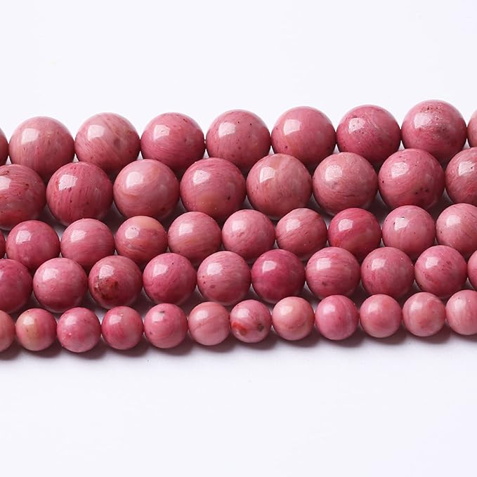 10mm 38pcs 7A Premium Gemstone Rhodochrosite Beads Natural Stone Round Loose Energy Healing Beads for Jewelry Making DIY Bracelet