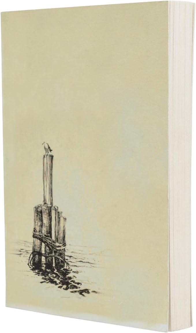LayFlat Sketchbook - 3.75 x 5.3 Inches - Seagull Blank Note Book, 64 Sheets, Thick 100gsm Paper, for Drawing, Sketching, and journaling