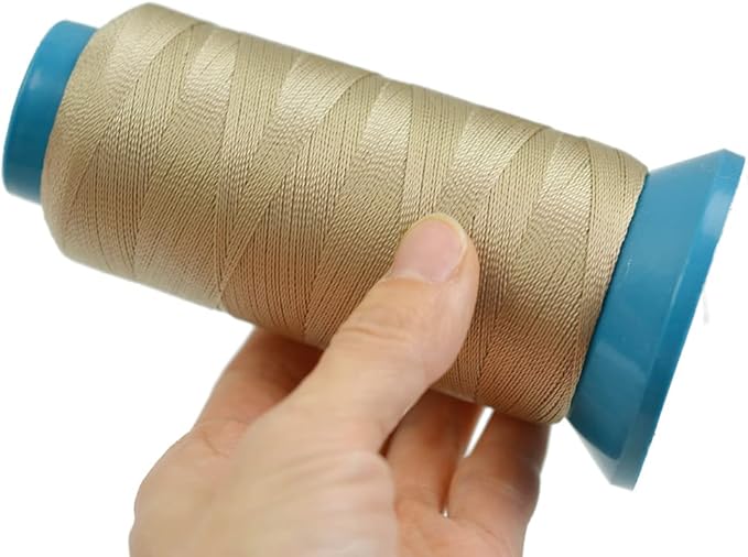 Hair Weaving Thread with T/C/J/I Needles 1500 Yard Strength Polyester Thread Sewing Thread for Making Wigs Hair Extension Kit (Gray Blonde)