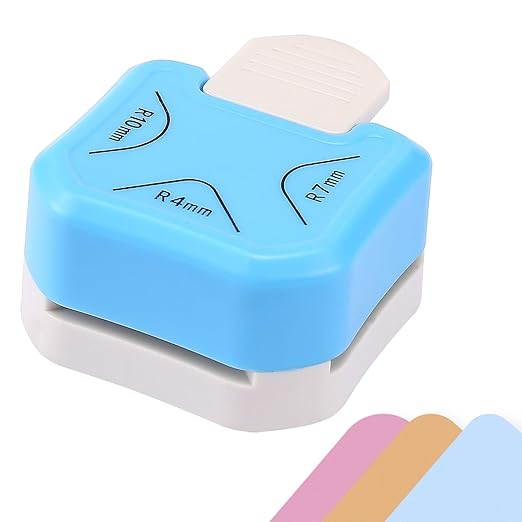 3 in 1 Corner Punch, 4mm, 7mm, 10mm 3 Way Corner Rounder Punch for Laminated, Cardstock, Bullet Journal, Invitations, Gift Tags, Photocards, Business Cards, and Scrapbooking