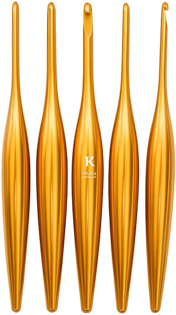 Furls Crochet Hook, Limited Edition Bronze Streamline Metal, Ergonomic Handle Crochet Hooks 7" (Bronze Streamline Metal, K - 6.50mm)