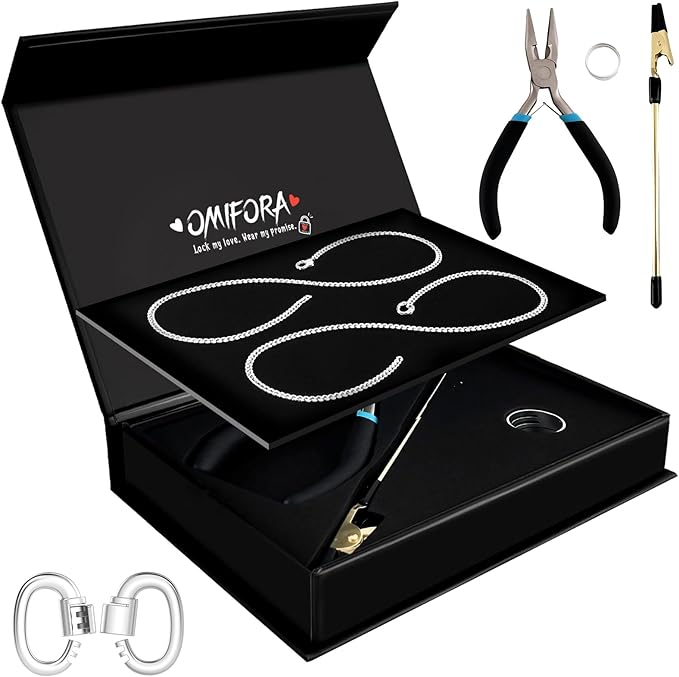 omifora Permanent Bracelet Kit with Ring-Shaped Clasp,DIY Romantic Infinity Jewelry for Couples,Friends & Family,Gift for Anniversaries,Mother’s Day & Birthdays(Silver&Silver)