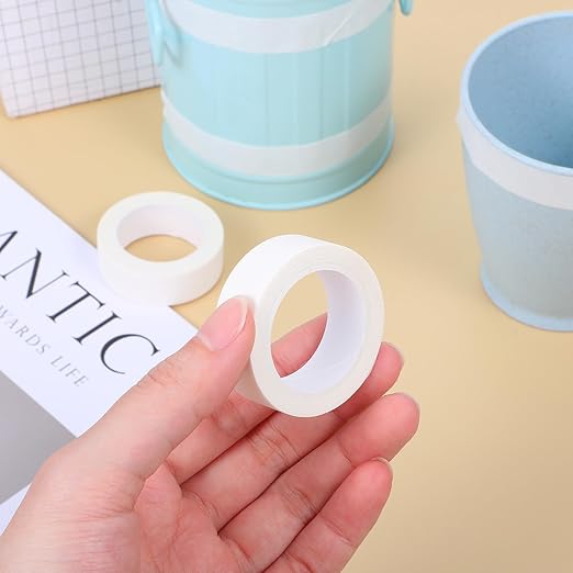 3 Rolls White Washi Tape Self-Adhesive Decorative Painters Tape 32 Feet x 0.6 Inch Washi Tapes Decorative Masking Tapes Duct Craft for Packaging Decor Journals Scrapbooks Planners DIY Gift