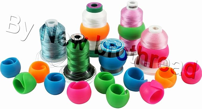 New Brothread 65pcs Thread Spool Savers/Spool Huggers - Prevent Tails from Unwinding - No Loose Ends for Sewing and Embroidery Machine Thread Spools