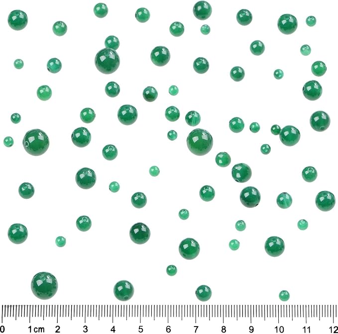 bymitel 8mm natural green agate round beads gemstones genuine with 140pcs diy jewelry making unisex (8mm 140pcs, green agate)