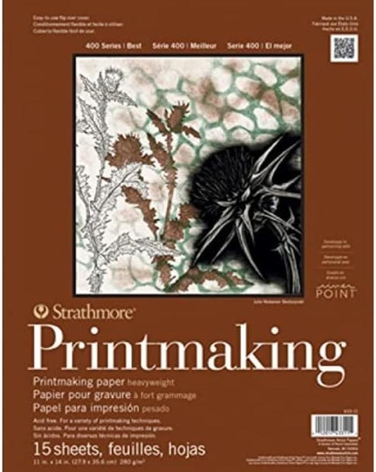 Strathmore Printmaking Paper Pad 11"X14"-15 Sheets -62433110, BROWN