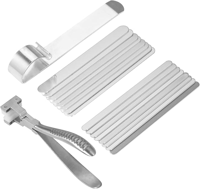 Joyibay 18 Pcs Bracelet Bending Bar Kit, Includes 16 6'' Aluminum Bracelet Blank, Stainless Steel Bending Tool and Bending Pliers, DIY Custom Bracelets Accessories, Jewelry Metal Making Kit