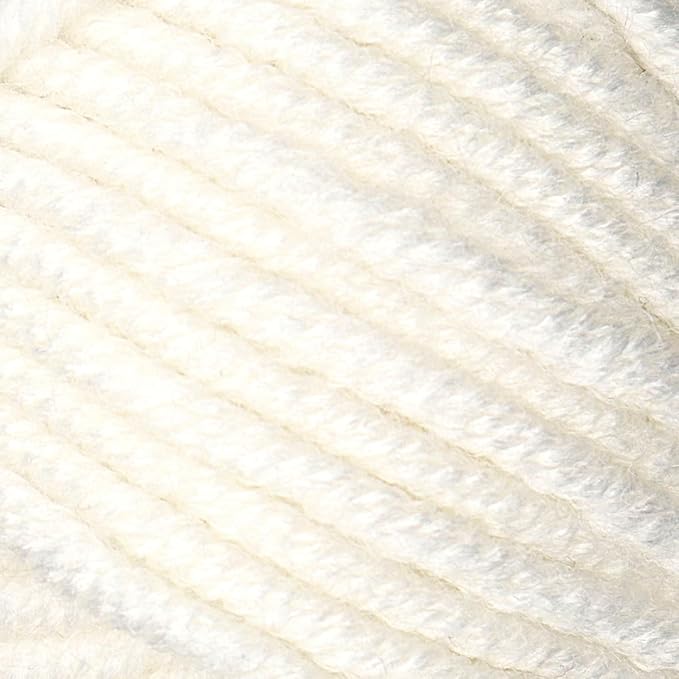 Estako Megastar, 75% Acrylic 25% Wool Yarn, Soft, Chunky Bulky Weight #5 for Crochet and Knitting 3.52 Oz (100g) / 120 Yrds (110m) (60187-White)