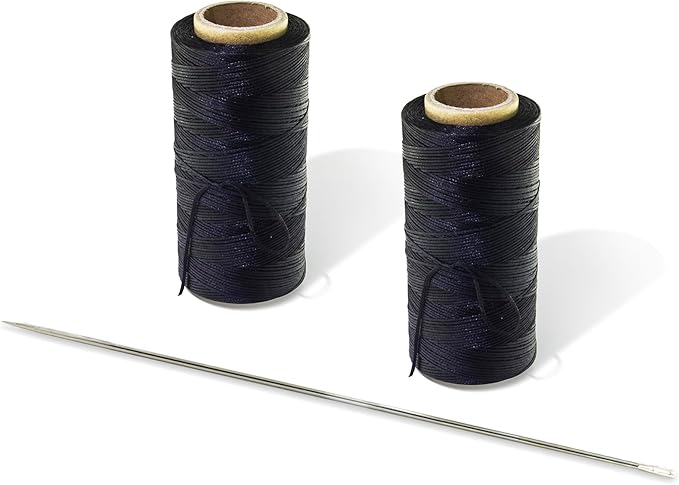 12" Upholstery Large Eye Long Needle Apply to Home or Work Hand Sewing Tapestry Embroidery (12 inch + 2 Leather)
