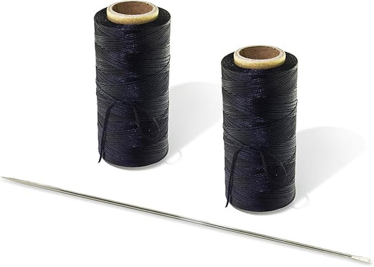 12" Upholstery Large Eye Long Needle Apply to Home or Work Hand Sewing Tapestry Embroidery (12 inch + 2 Leather)