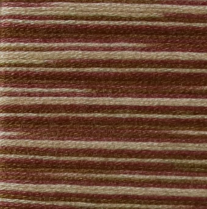 KCS Big skeins of 25 Meters Size 25 Color Variegated Cross Stitch Stranded Threads,6 skeins,4140