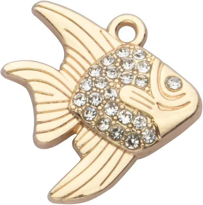 Pack of 20 Rhinestone Charms Gold Plated Pendants Pave Crystal Accessories for Necklace Bracelet Jewelry Making DIY Crafting
